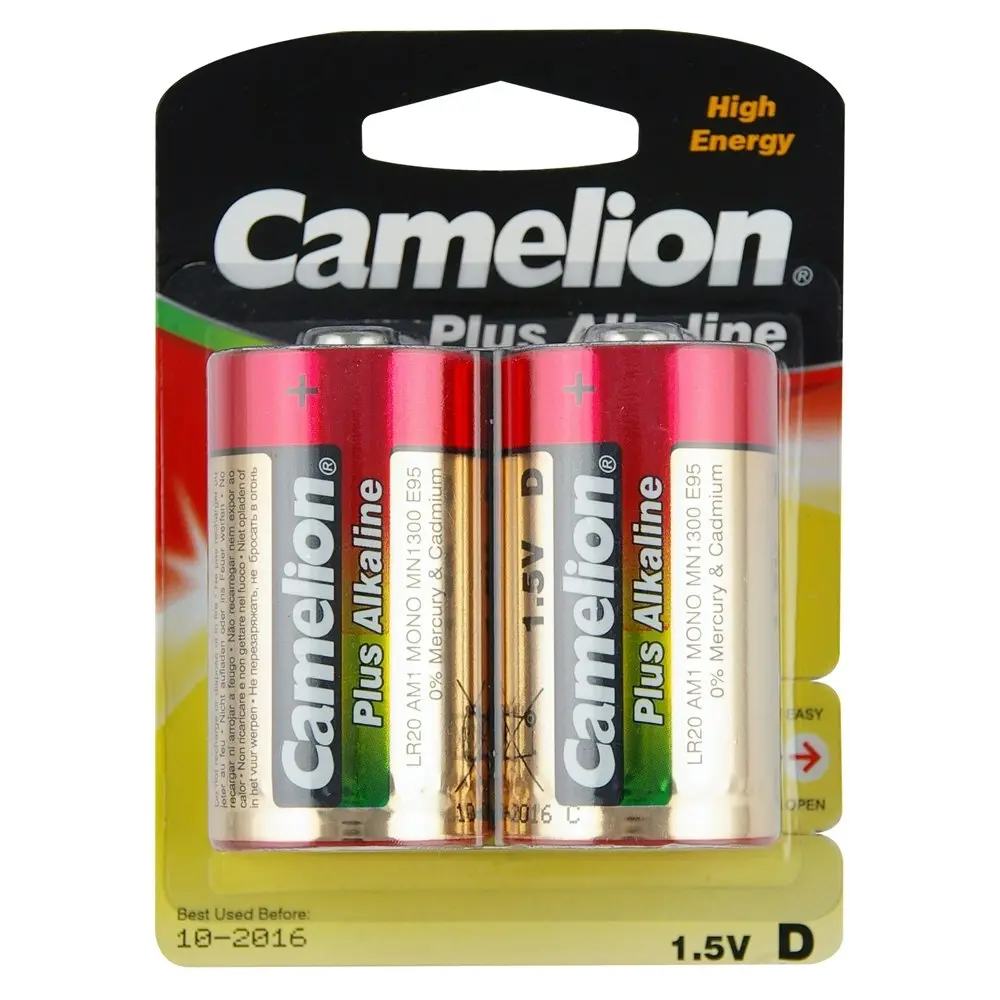 3x 2pc Camelion Alkaline D LR20 AM1 1.5V Battery Power Cylindrical Batteries