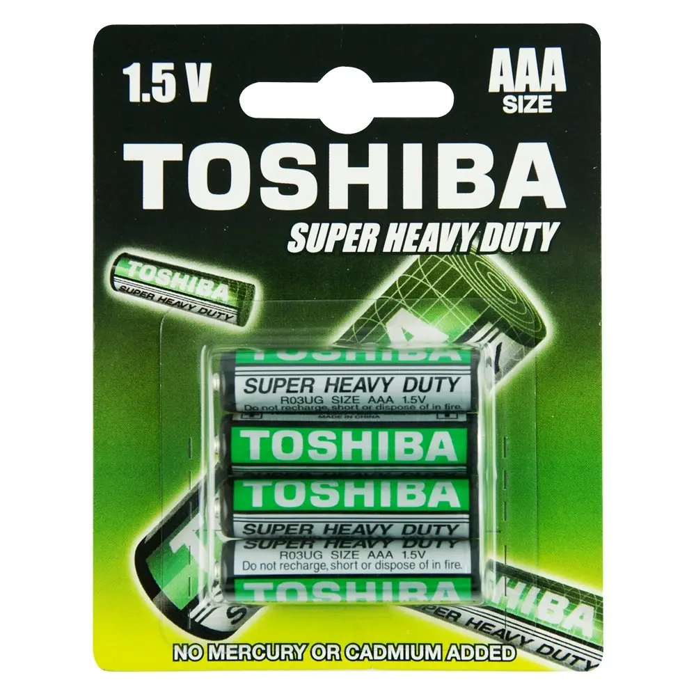 6x 4pc Toshiba 1.5V Super Heavy Duty AAA R03 Lasting Cylindrical Batteries