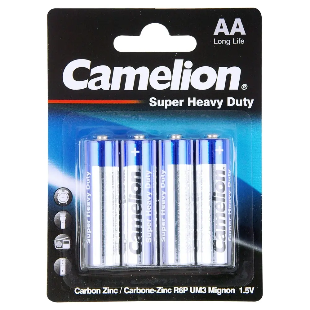 6x 4pc Camelion Super Heavy Duty AA 1.5V Battery Carbon Zinc R6P Power Batteries