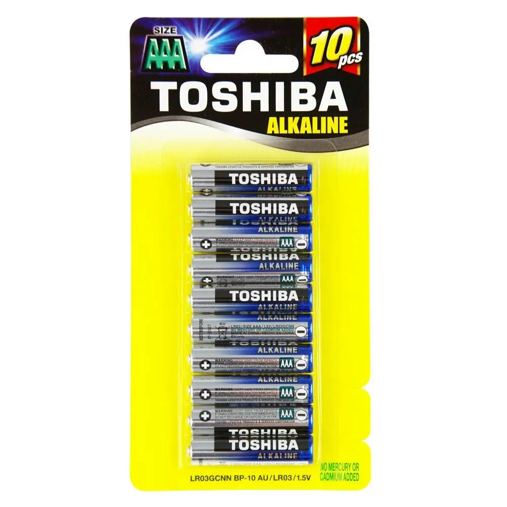 30pc Toshiba Alkaline AAA Battery 1.5V Leakage Resistant No Mercury/Cadmium LR03