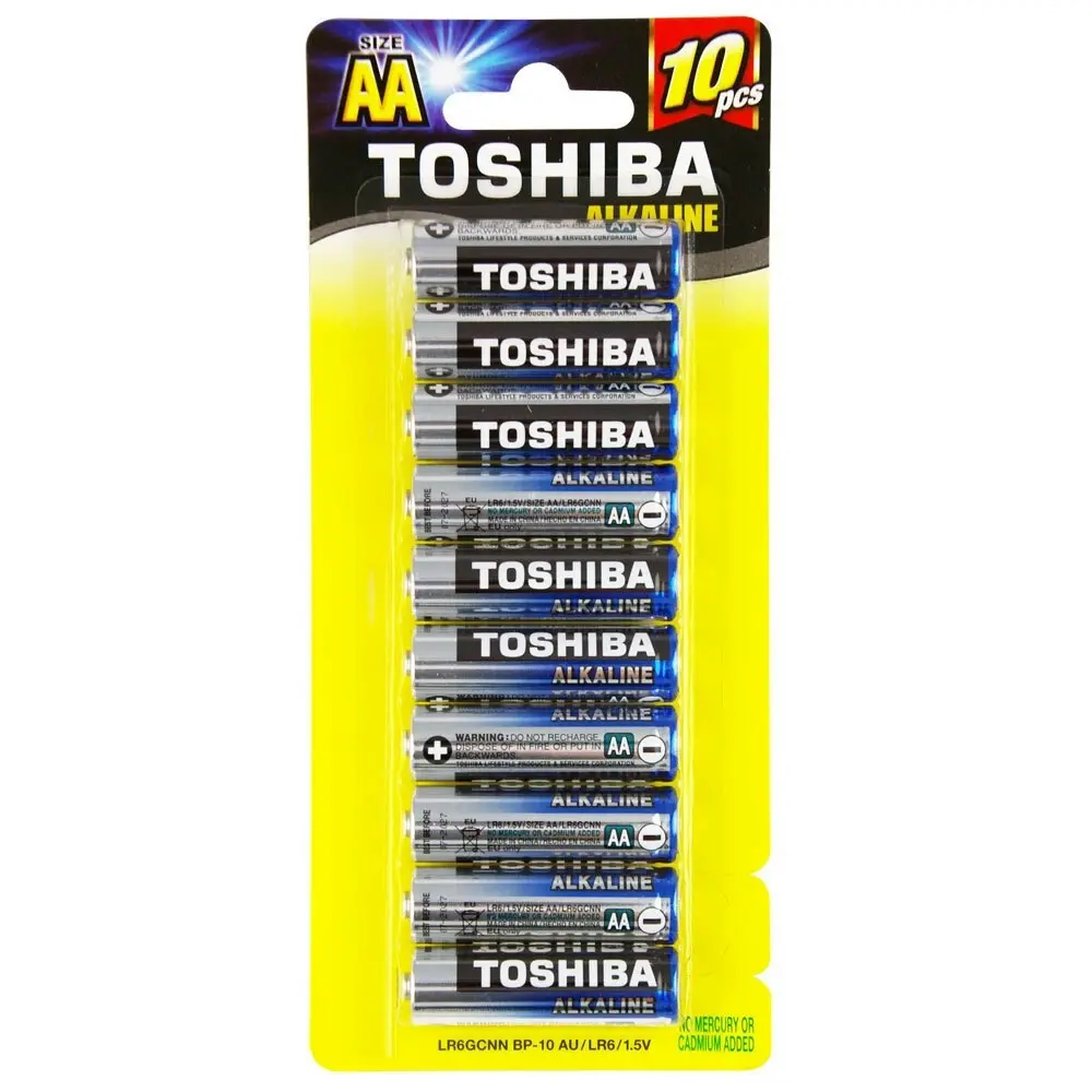 30pc Toshiba Alkaline AA Battery 1.5V Leakage Resistant No Mercury & Cadmium LR6