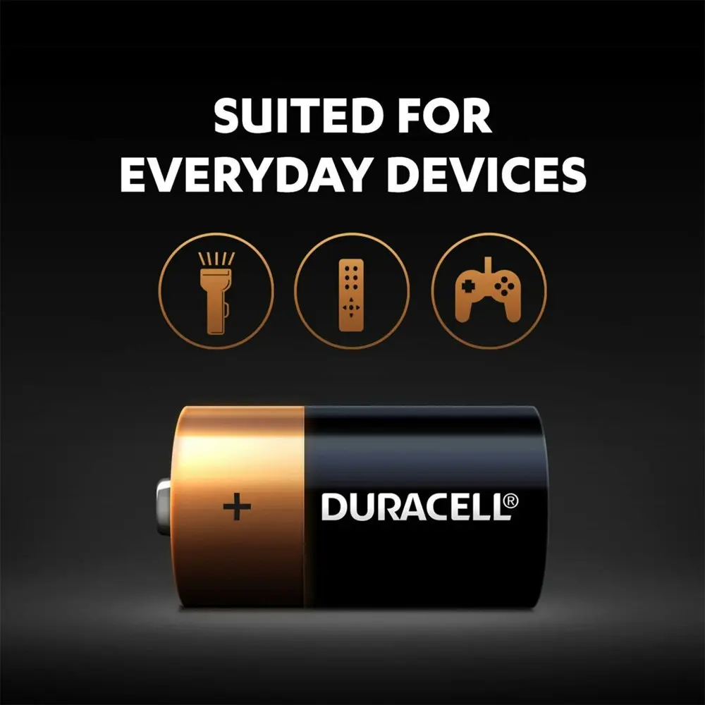 6x 4pc Duracell Coppertop C Size Alkaline Battery Pack Single Use Batteries