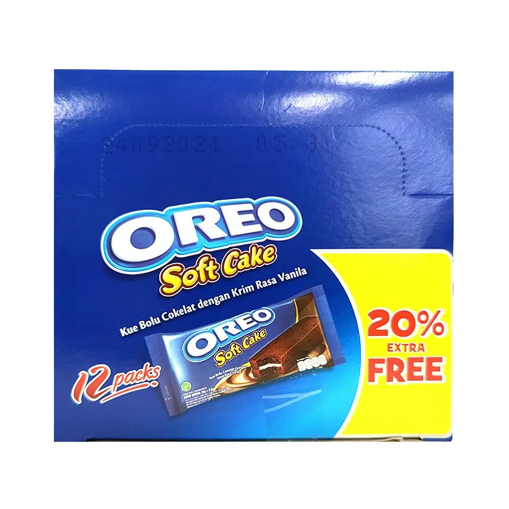 6x 12pc 230.4g Oreo Soft Sweet Cake Chocolate Sweets Sandwich Sachets/Bars Box