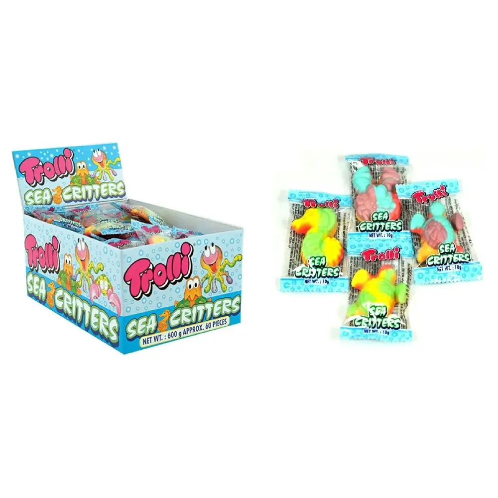 2x 60PK Trolli Sea Critters 540g Confectionery Candy Soft Lolly/Sweet