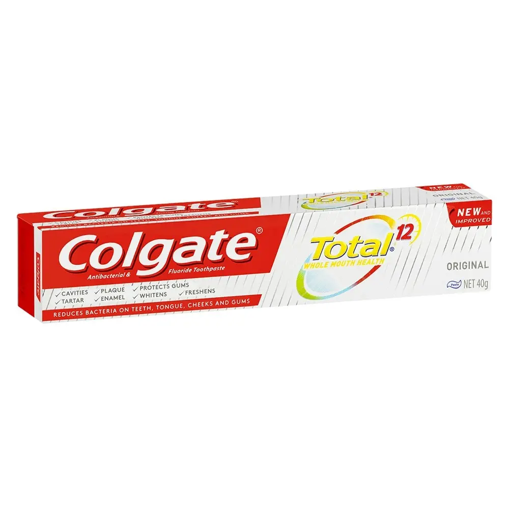 12x Colgate Total 40g Antibacterial Fluoride Toothpaste f/Cavities/Plaque/Enamel