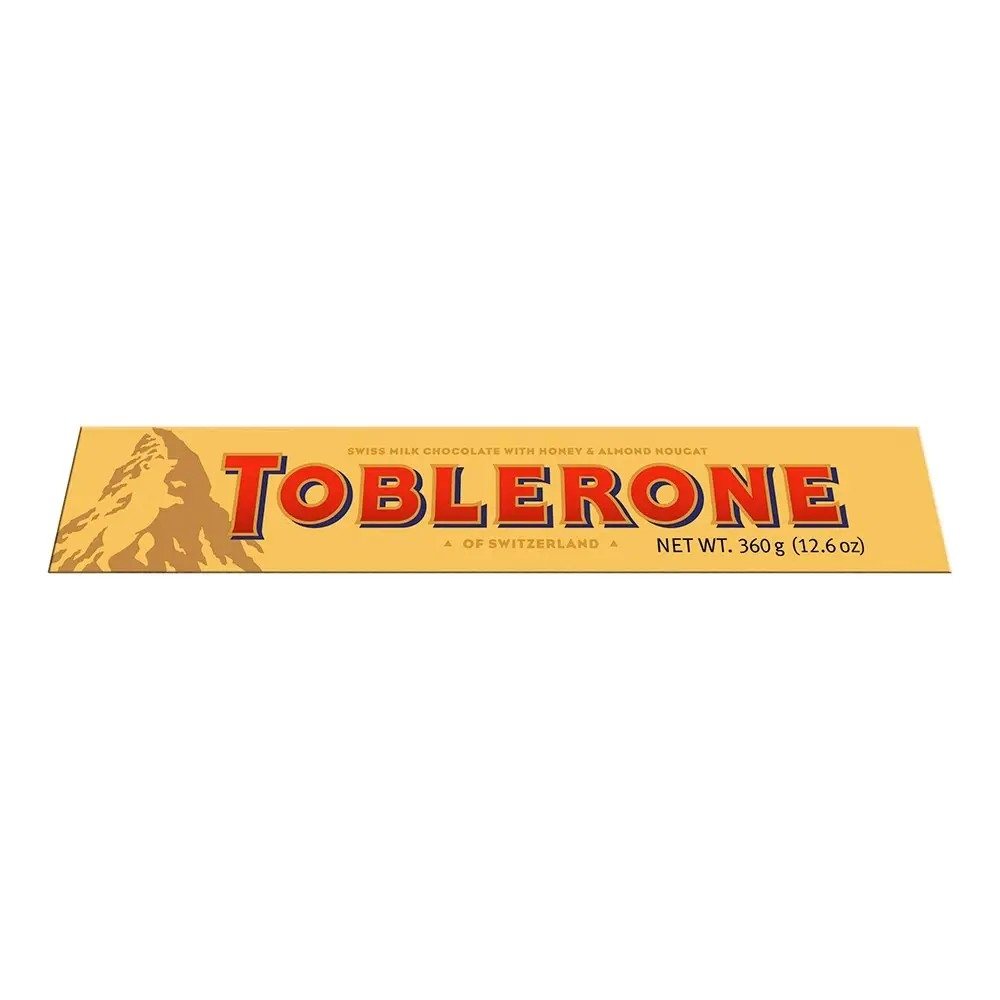 2x Toblerone 360g Swiss Milk Chocolate w/Honey & Almond Nougat Sweet Choco Snack