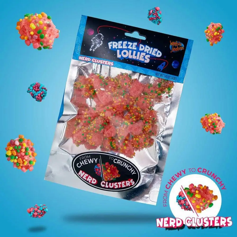 2x Heebie Jeebies 40g Freeze Dried Lollies Nerds Gummy Clusters Confectionery