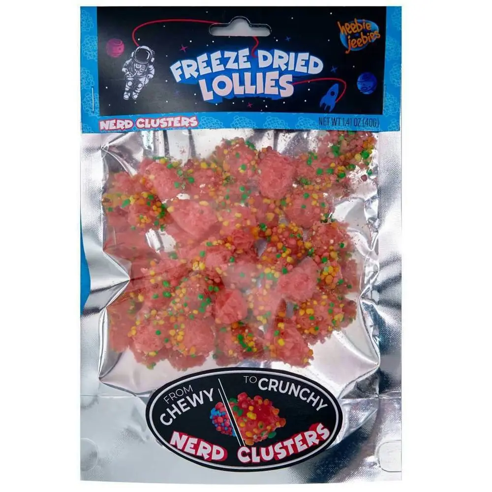 2x Heebie Jeebies 40g Freeze Dried Lollies Nerds Gummy Clusters Confectionery