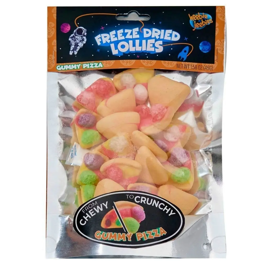 2x Heebie Jeebies 30g Freeze Dried Lollies Gummy Pizza Candy Sweet Confectionery