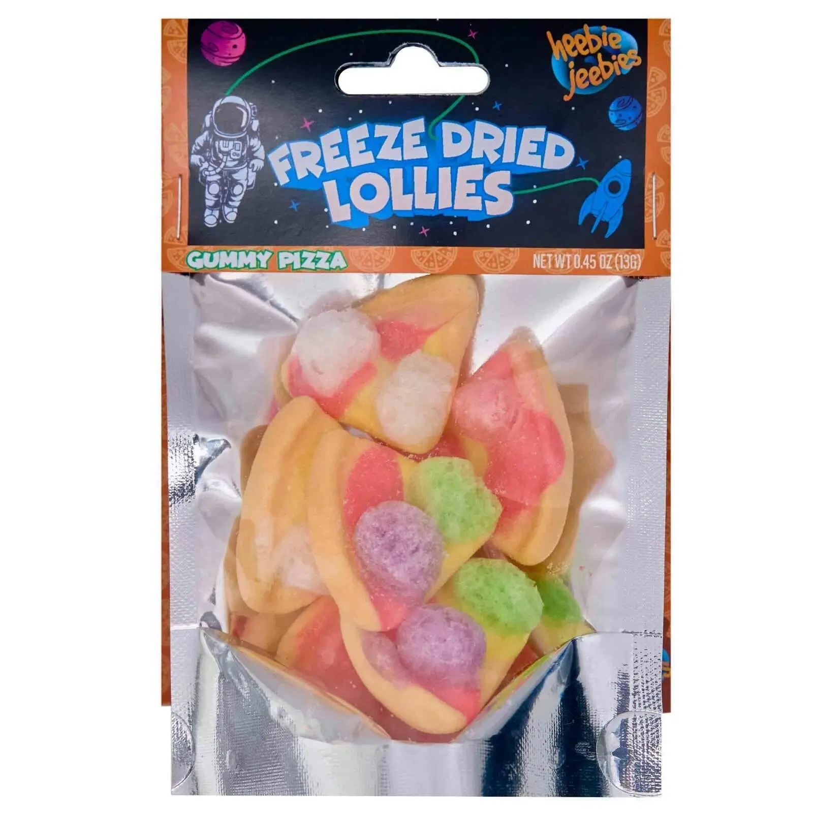 4x Heebie Jeebies 13g Gummy Pizza Freeze Dried Lollies Candy Sweet Confectionery