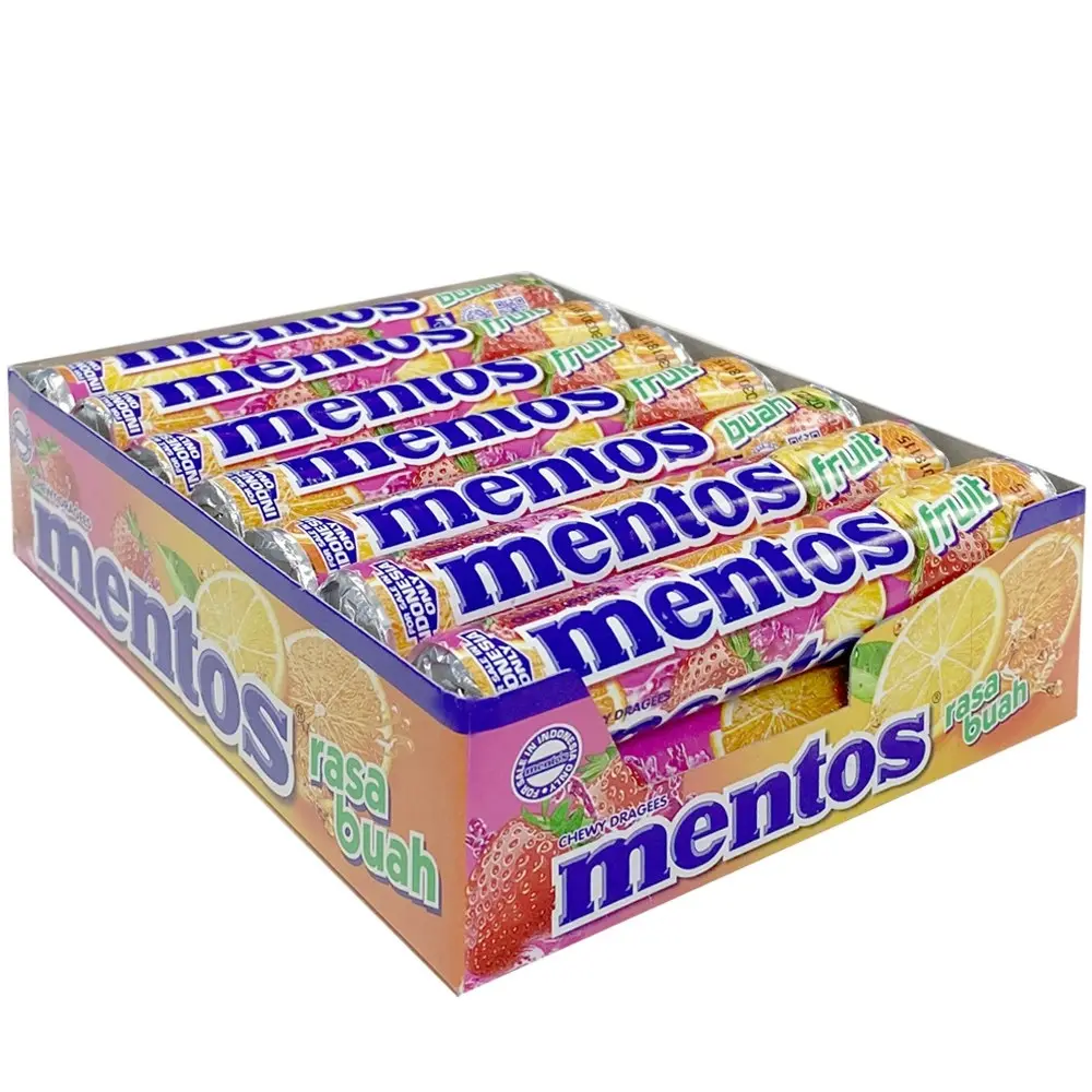 6x 14PK Mentos Candies Roll Fruity Party Confectionery Fruit Candy Treats Pack