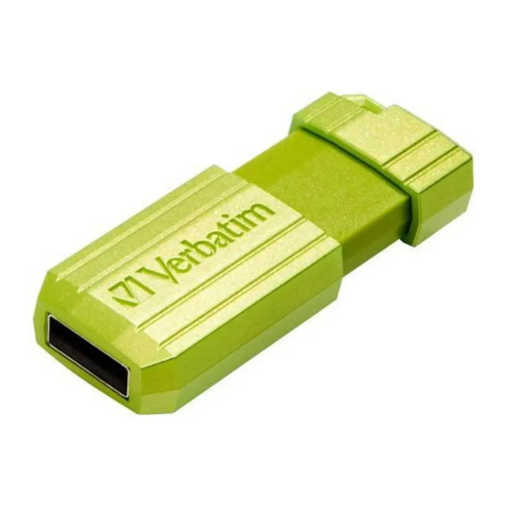 2PK Verbatim 16GB PinStripe USB 2.0 Drive/Pen Drive For Windows/Mac/Linux Green