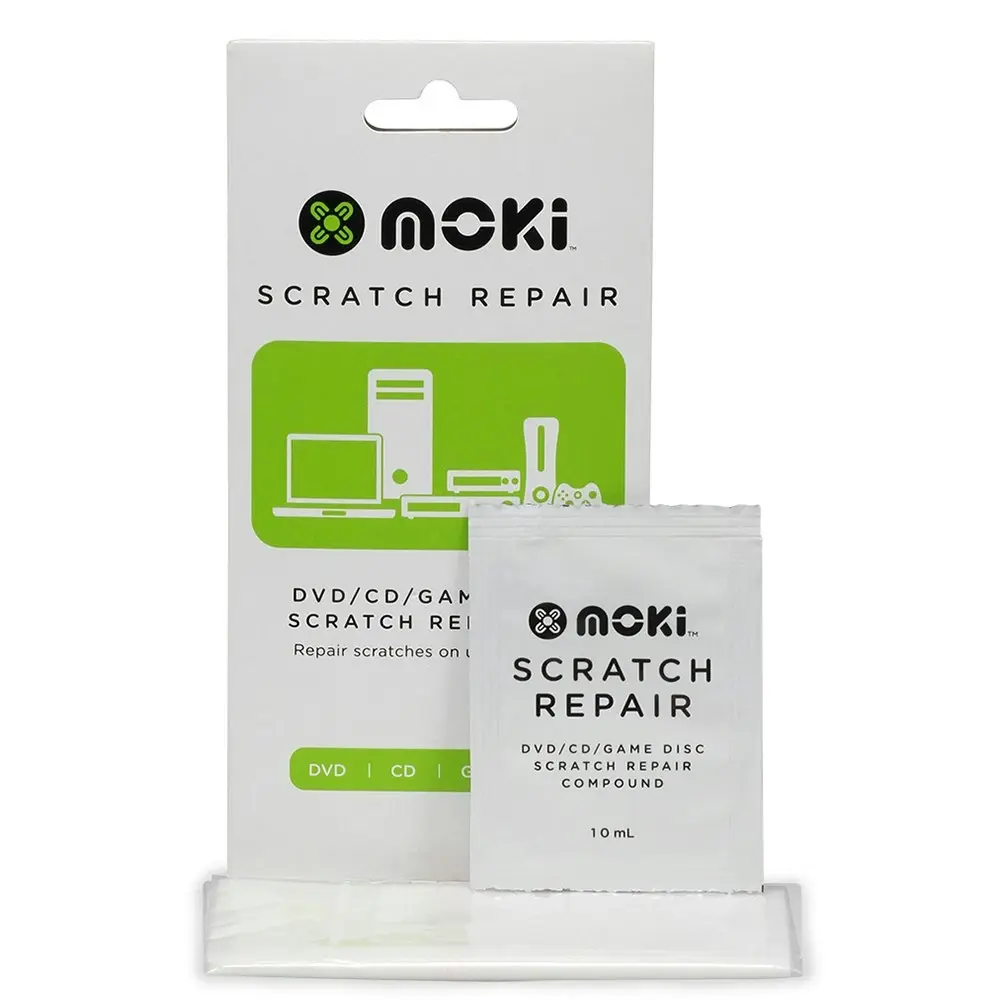 6x Moki DVD/CD Game Disc Scratch Repair Kit with 10ml Compound Polish