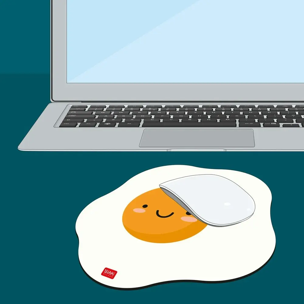 Legami PVC Mousepad Anti-Slip Computer/Laptop Mouse Mat Pad Stationery Egg