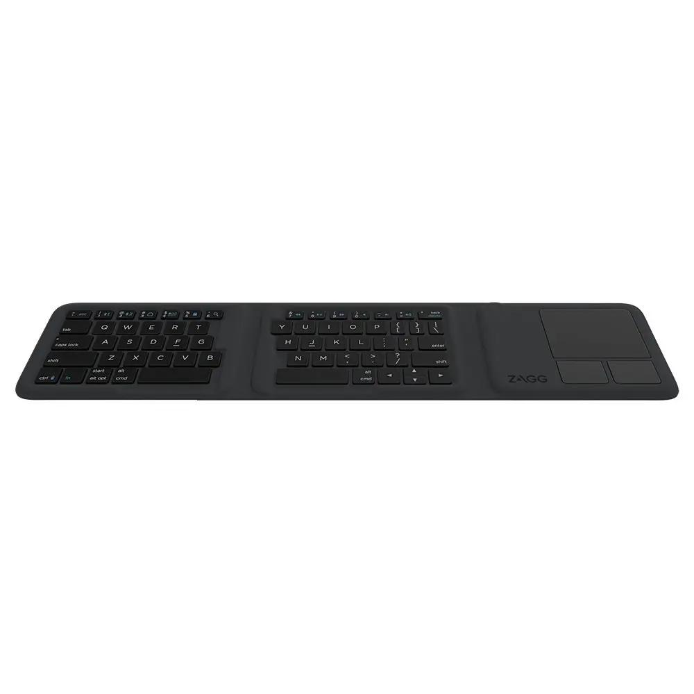 Zagg Bluetooth Wireless Portable Foldable Universal Keyboard w/Touch Pad Black