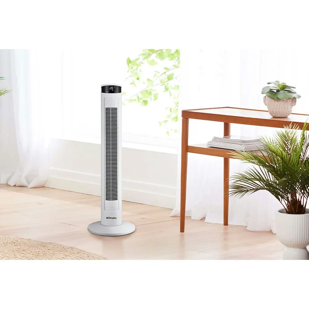 Dimplex 91cm 45W 3 Speed Cooling Portable Oscillating Tower Fan w/ Remote White