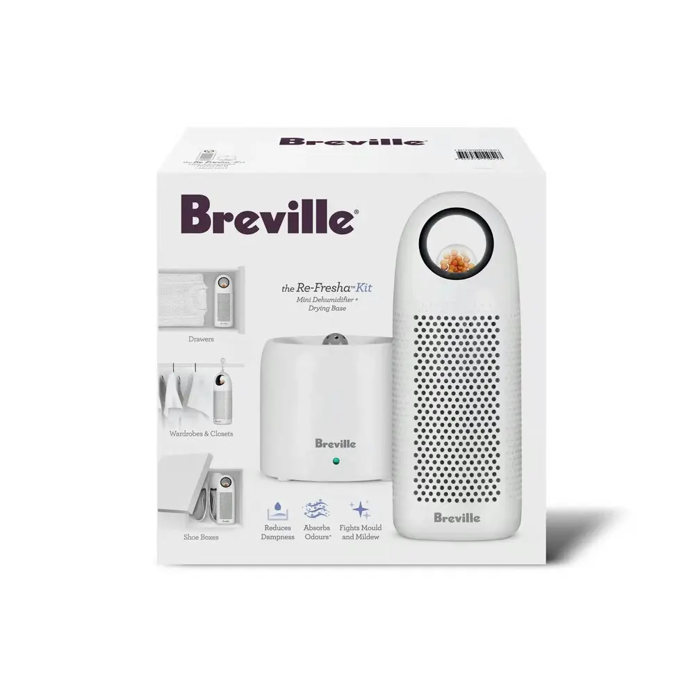 Breville Electric The Re-Fresha Mini Dehumidifier + Drying Base Kit White 45W