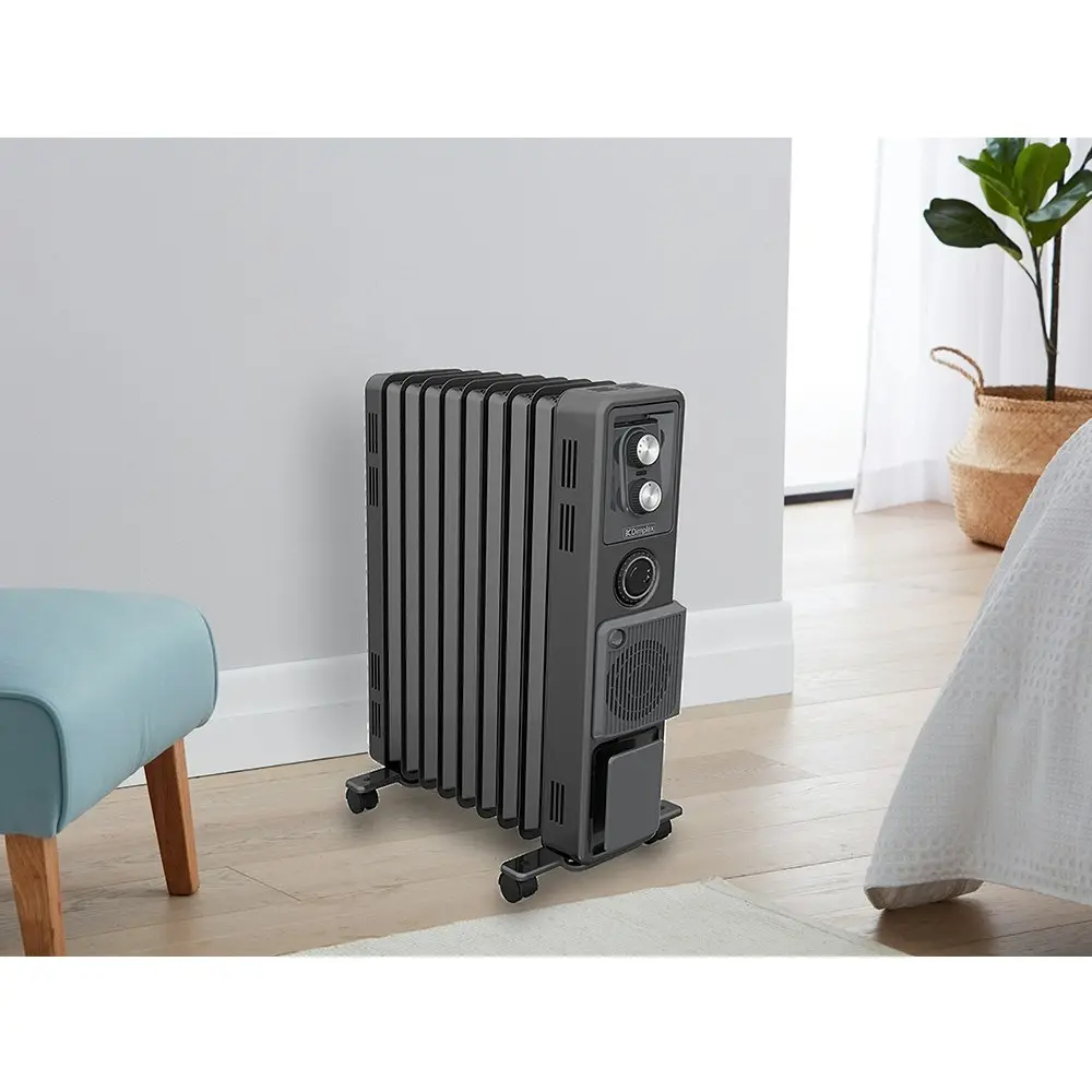 Dimplex 2400W Oil Free Portable Column Heater/Heating w/Timer & Turbo Fan Black