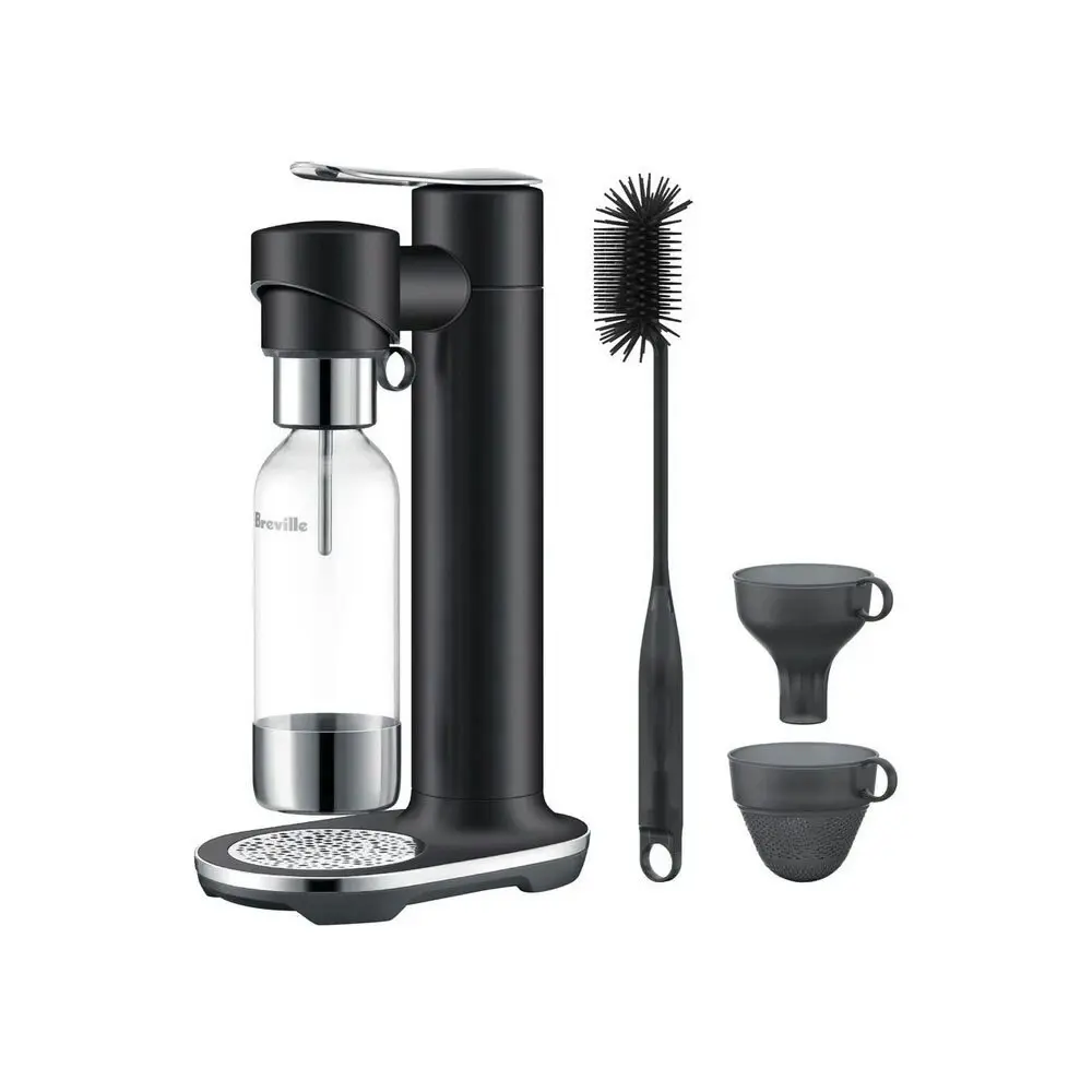 Breville The InFizz Fusion Water Sparkler Maker 43x15x26cm Black Truffle