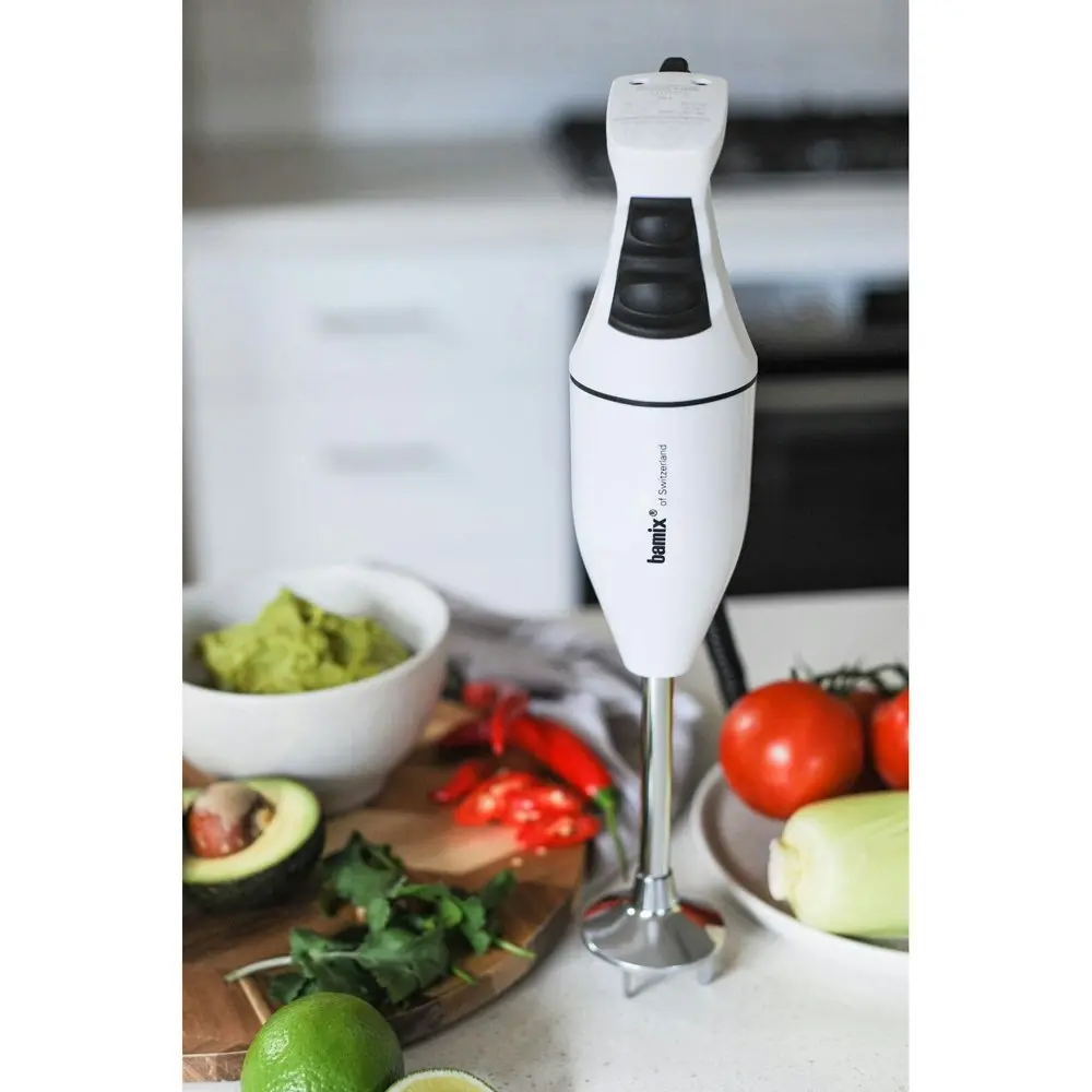 Bamix 140w Stainless Steel Classic Immersion Handheld Blender Food Chopper White