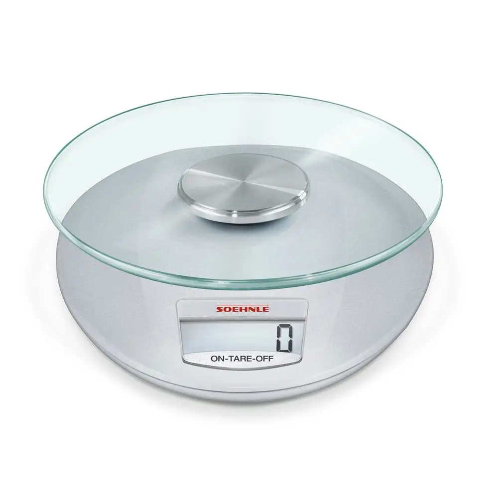 Soehnle Roma Digital LCD Kitchen Food Weigh Scale w/ Removable Plate SLV 5kg