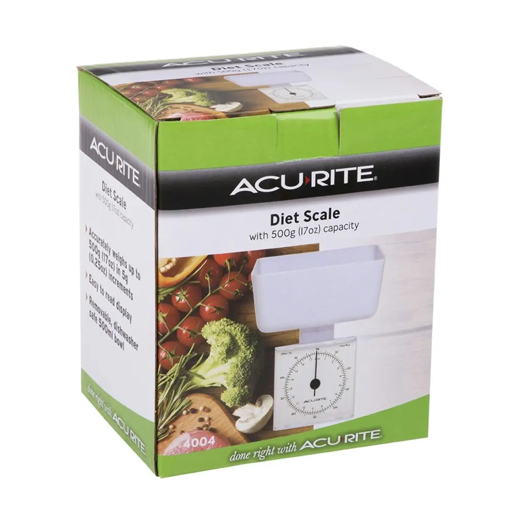 2x AcuRite Diet Analogue Scales 5g/500G White Home Kitchen Cooking Instrument