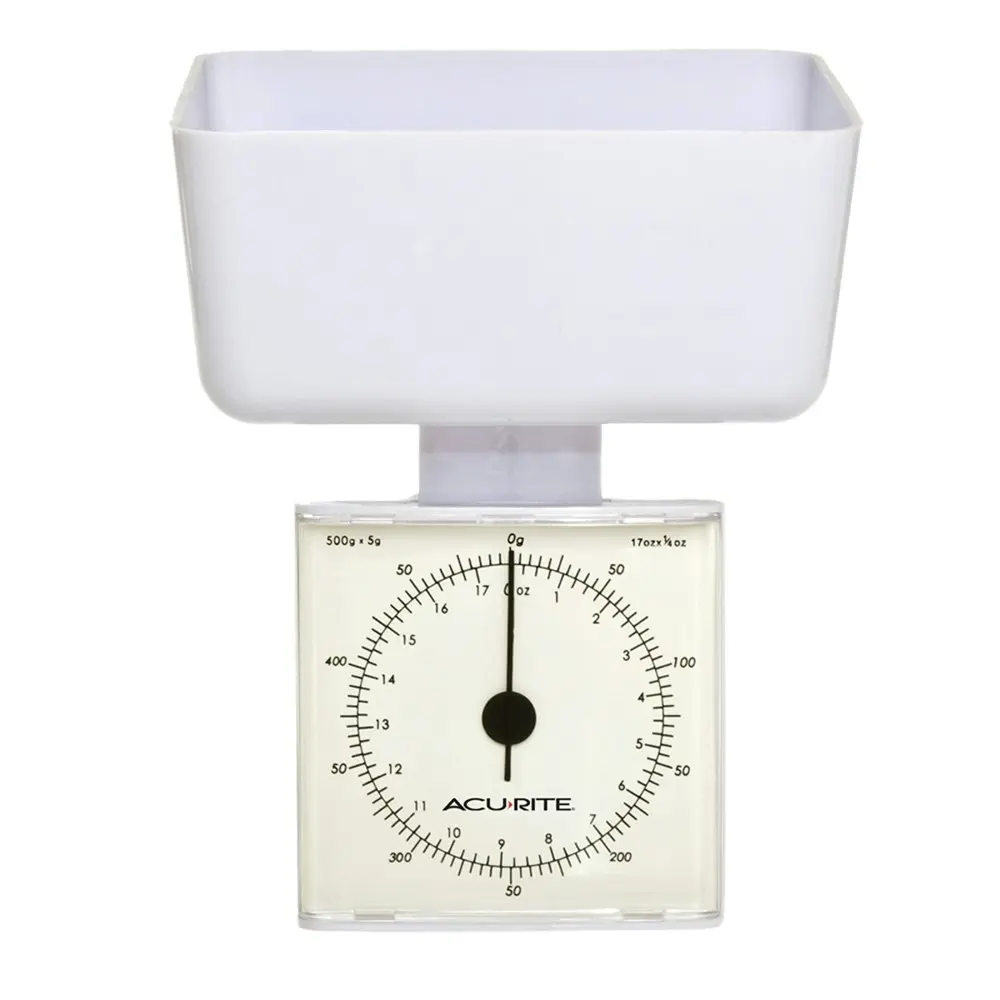 2x AcuRite Diet Analogue Scales 5g/500G White Home Kitchen Cooking Instrument