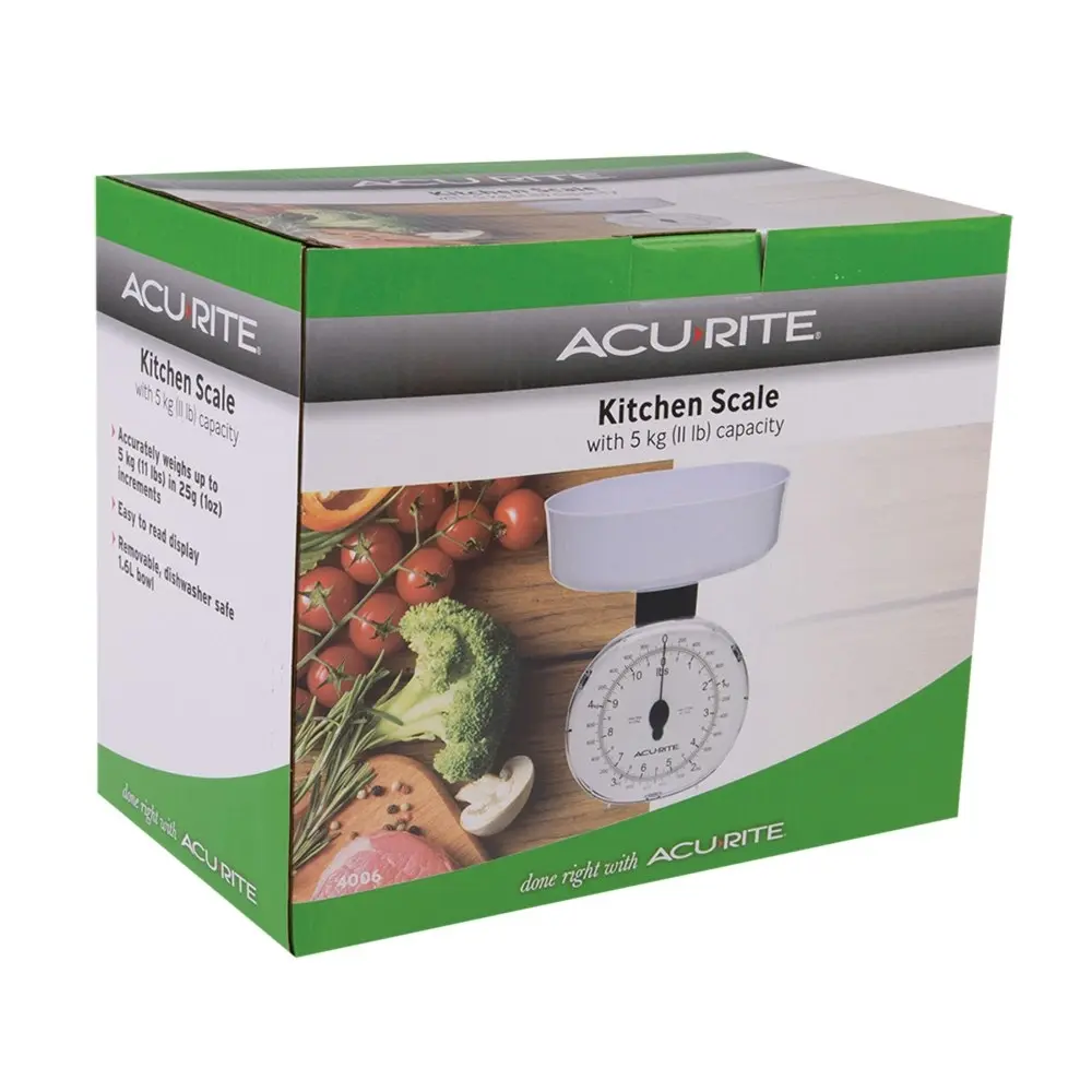 2x AcuRite Kitchen Analogue Scale 25g/5kg White Home Kitchen Cooking Instrument