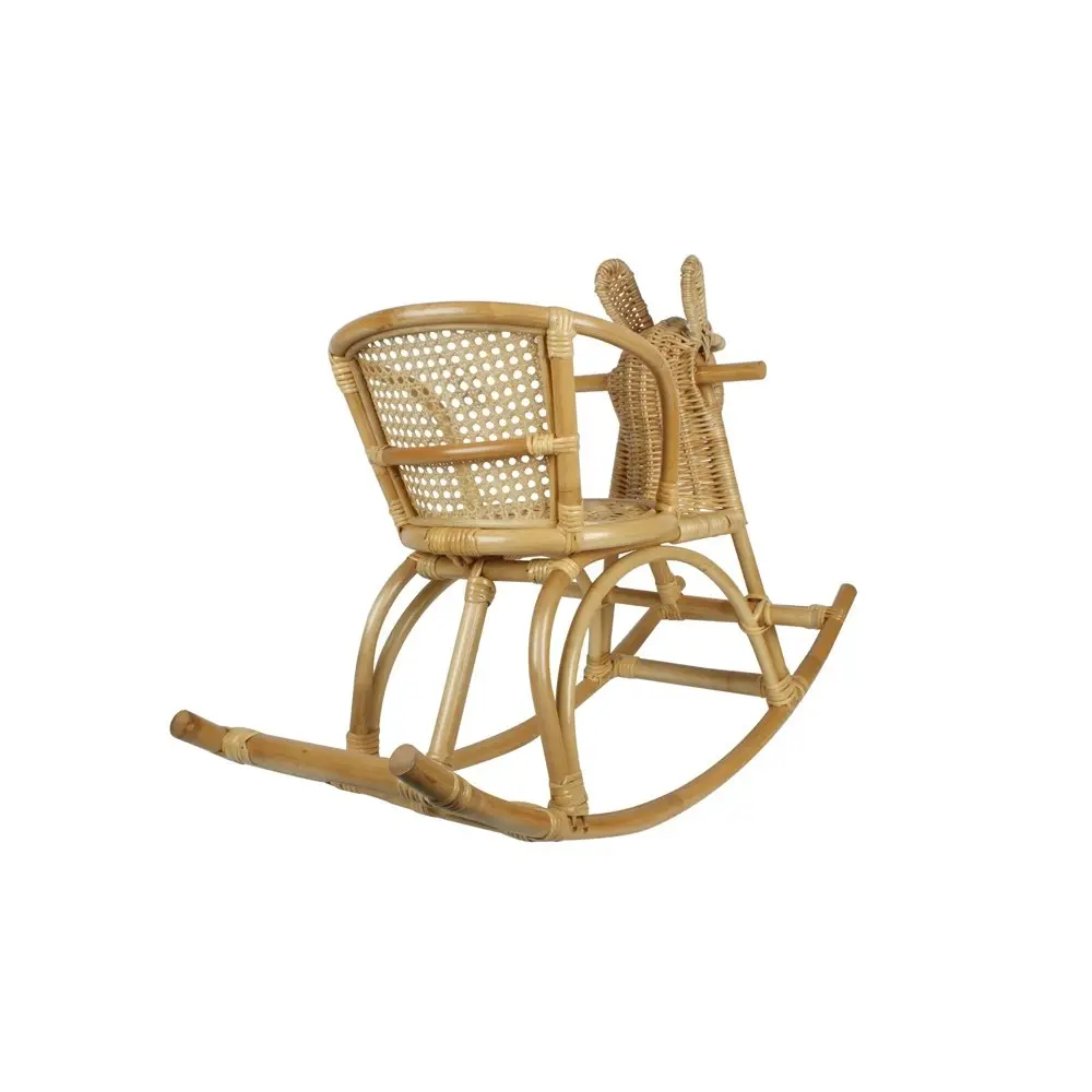 Maine & Crawford Bonni 95x56cm Rattan Rocking Chair Horse Home Decor Natural