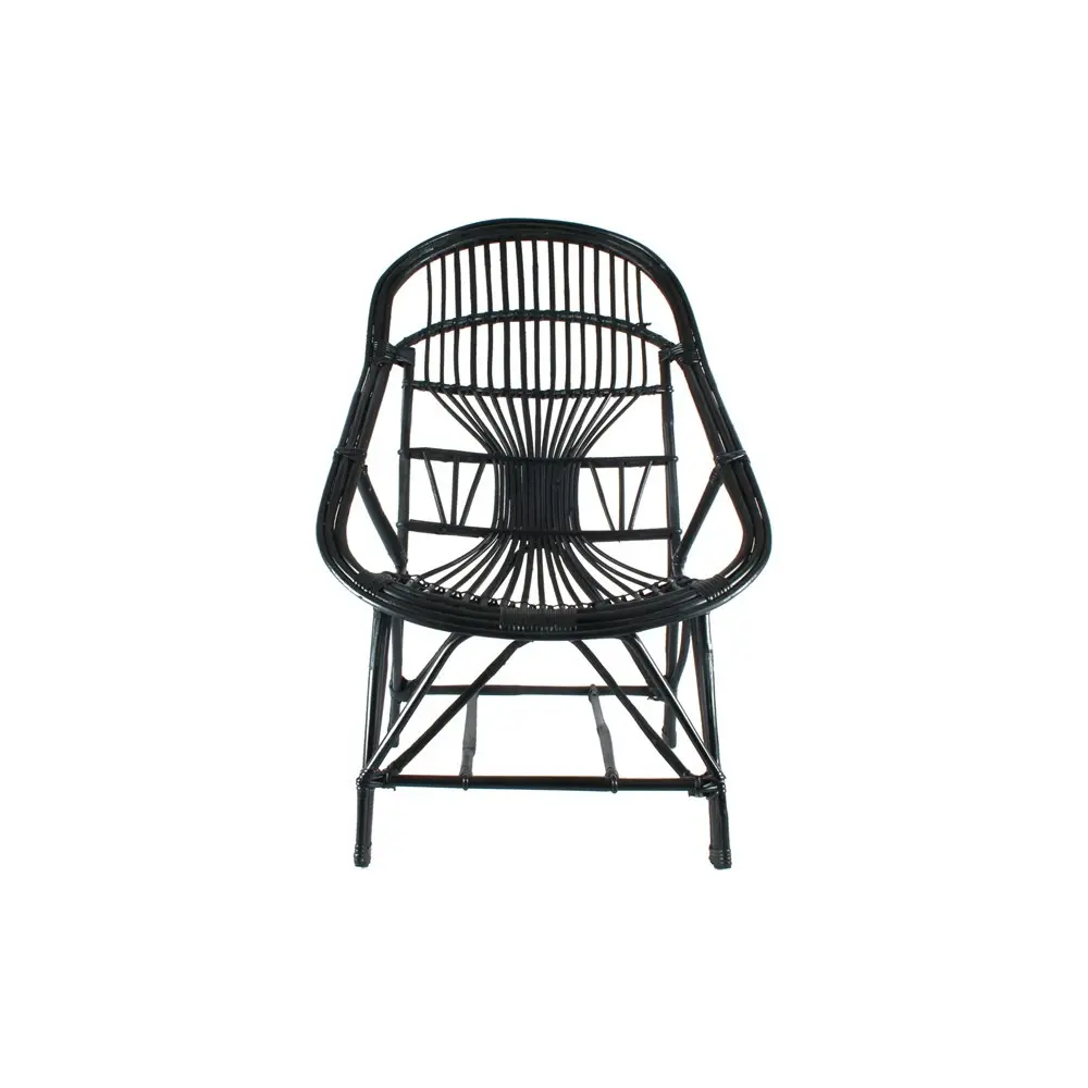 Maine & Crawford Wilkes  88x60cm Cane Chair Seat Home Room Patio Furniture Black