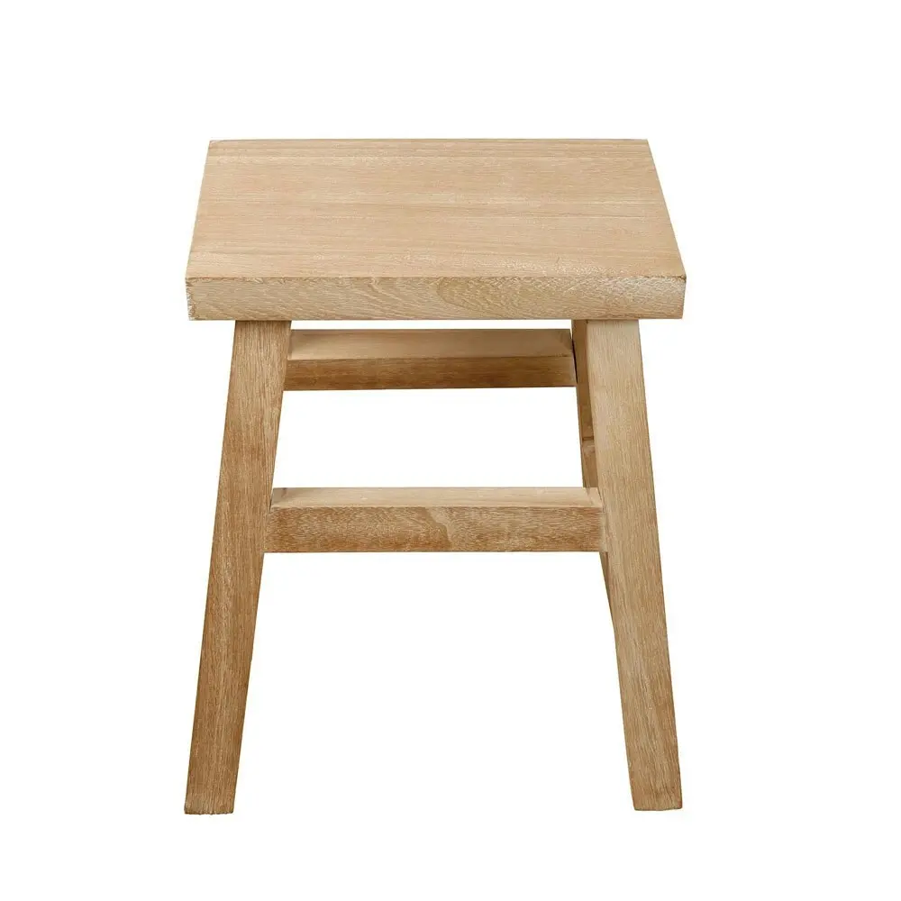 Maine & Crawford Charleigh 45x35cm Wooden Side Table/Stool Furniture Natural