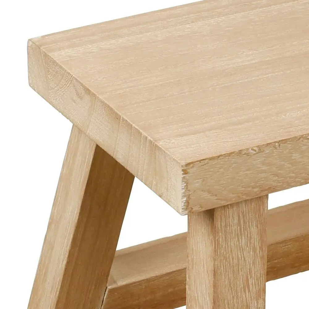 Maine & Crawford Charleigh 45x35cm Wooden Side Table/Stool Furniture Natural