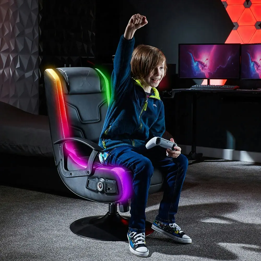 X Rocker Veleno 2.1 Audio Speaker Junior Rocker Gaming Chair w/ Neo Motion RGB