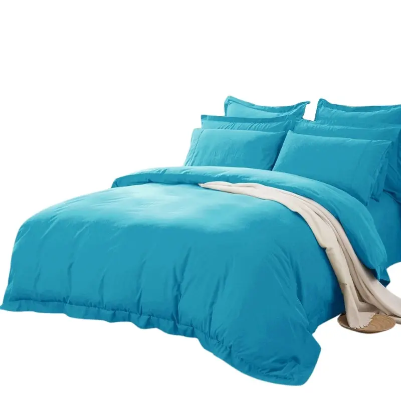 1000Tc Tailored Single Size Duvet Quilt Cover Set - Teal - One Size