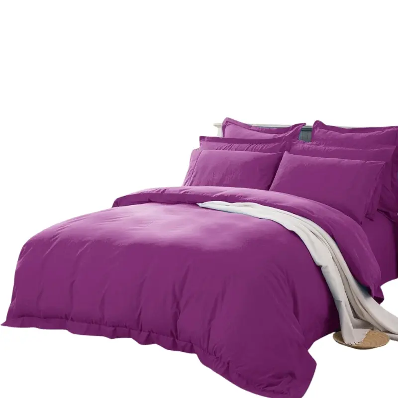 1000Tc Tailored Single Size Duvet Quilt Cover Set - Purple - One Size