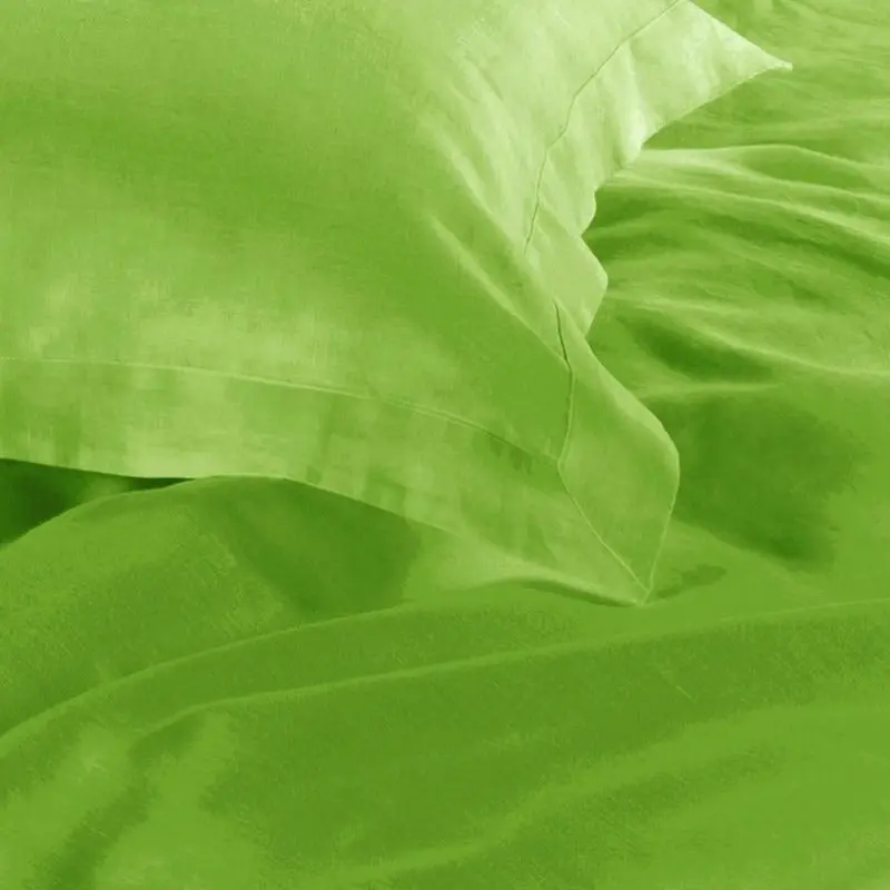 1000Tc Tailored Single Size Duvet Quilt Cover Set - Green - One Size