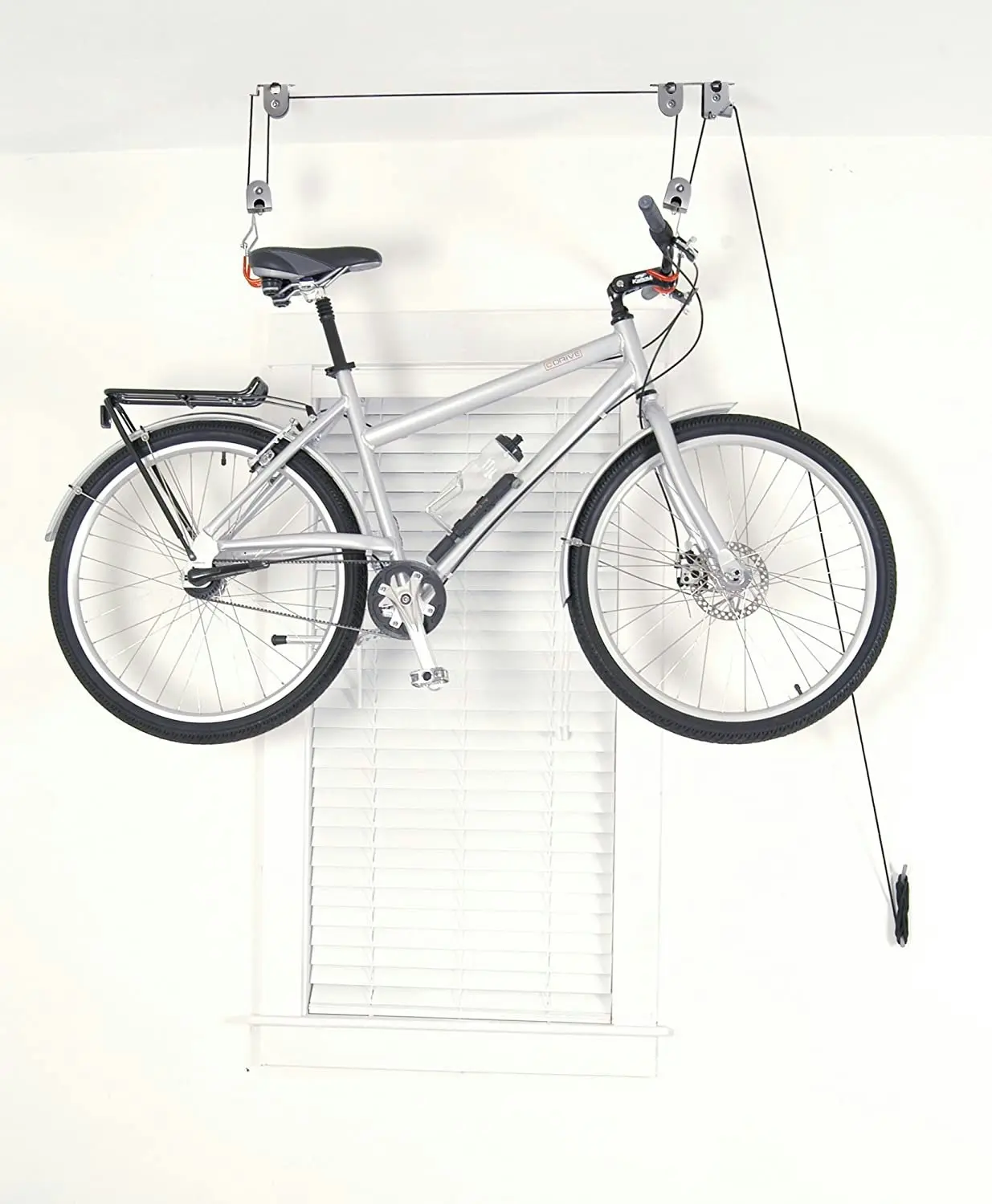 Kayak Bike Hoists Hanger Ladder Ceiling Mount 55Kg Capacity Hooks Pulleys