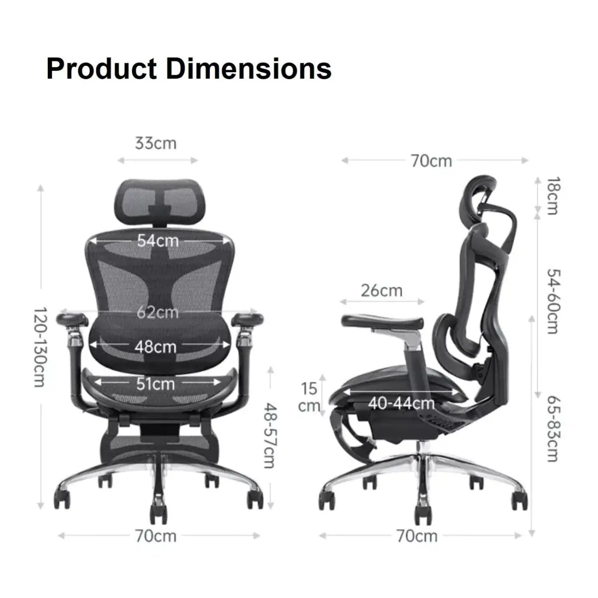 Sihoo A3 Doro C300 Ergonomics Executive Office Chair With Footrest Black