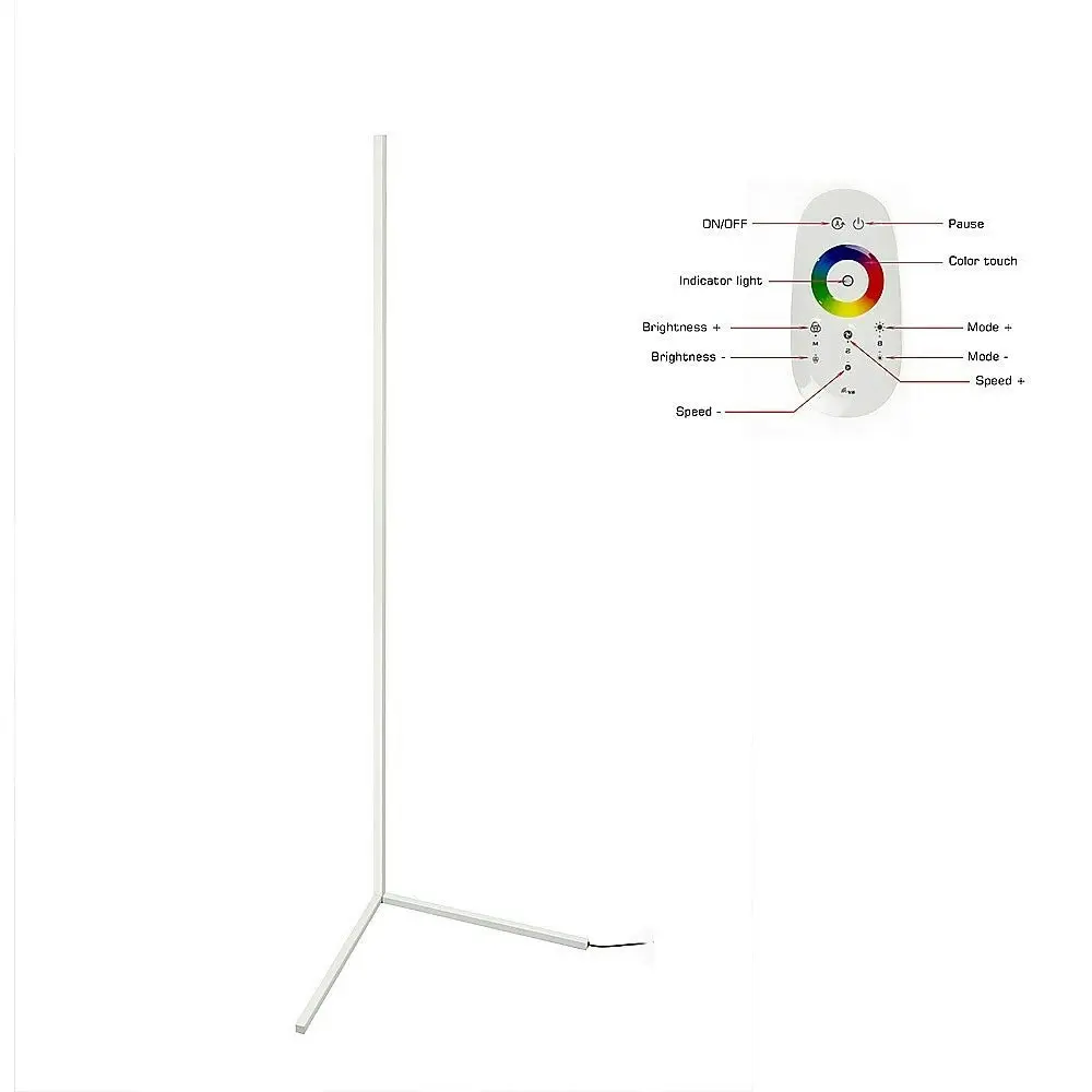 Modern - Colour Rgb Minimalist Led Corner Floor Lamp White Mood Lighting