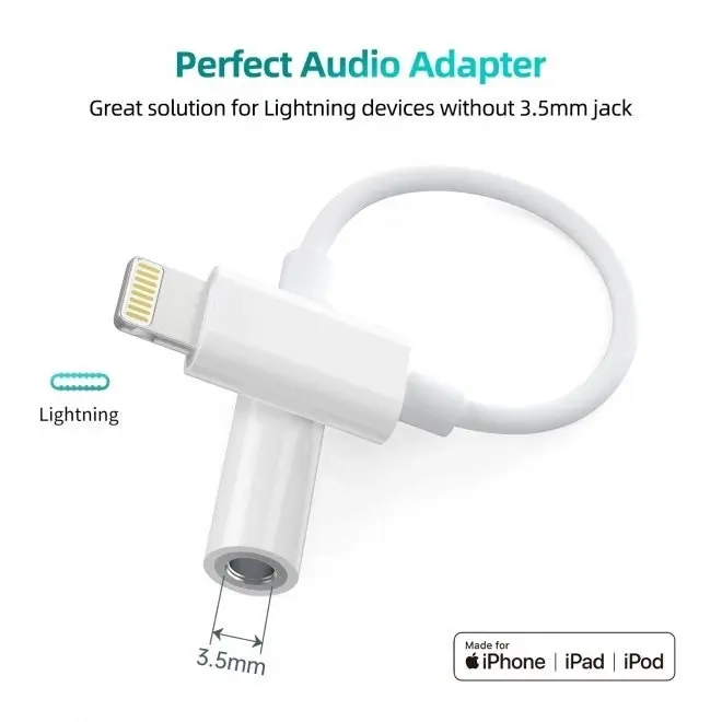 Choetech Aux005 Iphone 8-Pin To 3.5Mm Headphone Adapter - One Size