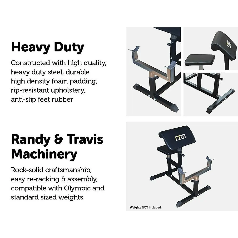 Preacher Curl Bench Weights Commercial Bicep Arms - One Size