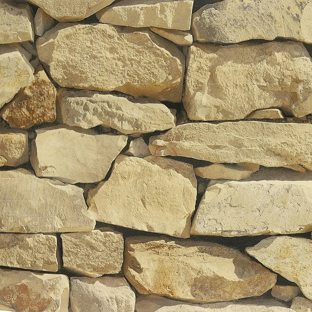 Rustic Rock Brick Wallpaper - One Size