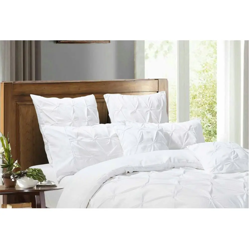 Diamond Pintuck Premium Ultra Soft European Pillowcases 2-Pack - White