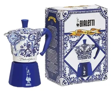 Bialetti Dolce & Gabbana Moka Express | Mediterrean Blue - 6 Cup