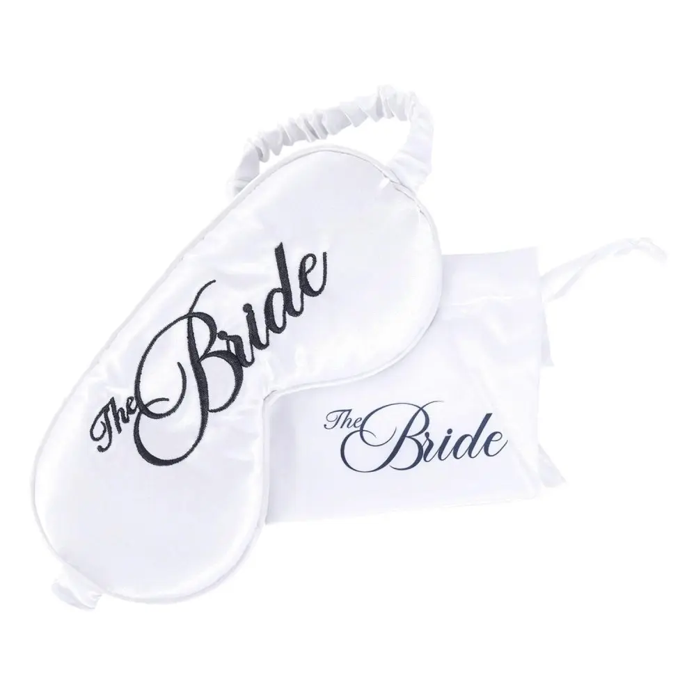 Splosh Wedding The Bride Satin Eye Mask/Cover Surprise Blindfold 25x9cm White