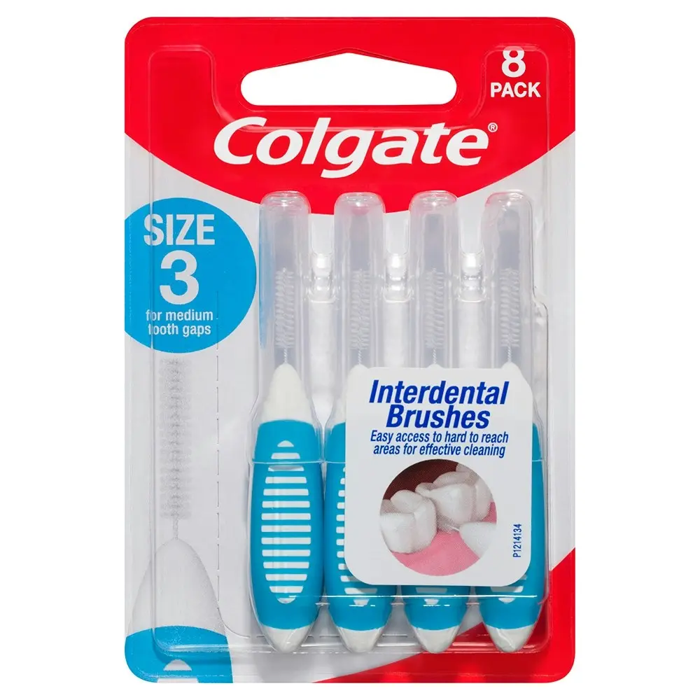 24pc Colgate Interdental Brush Floss Size 3 Teeth Cleaning Toothbrush Oral Care