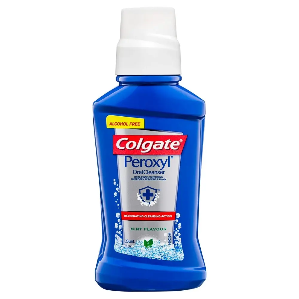 2x Colgate 236ml Alcohol Free Peroxyl Rinse Mouthwash/Mouth Wash Oral Care