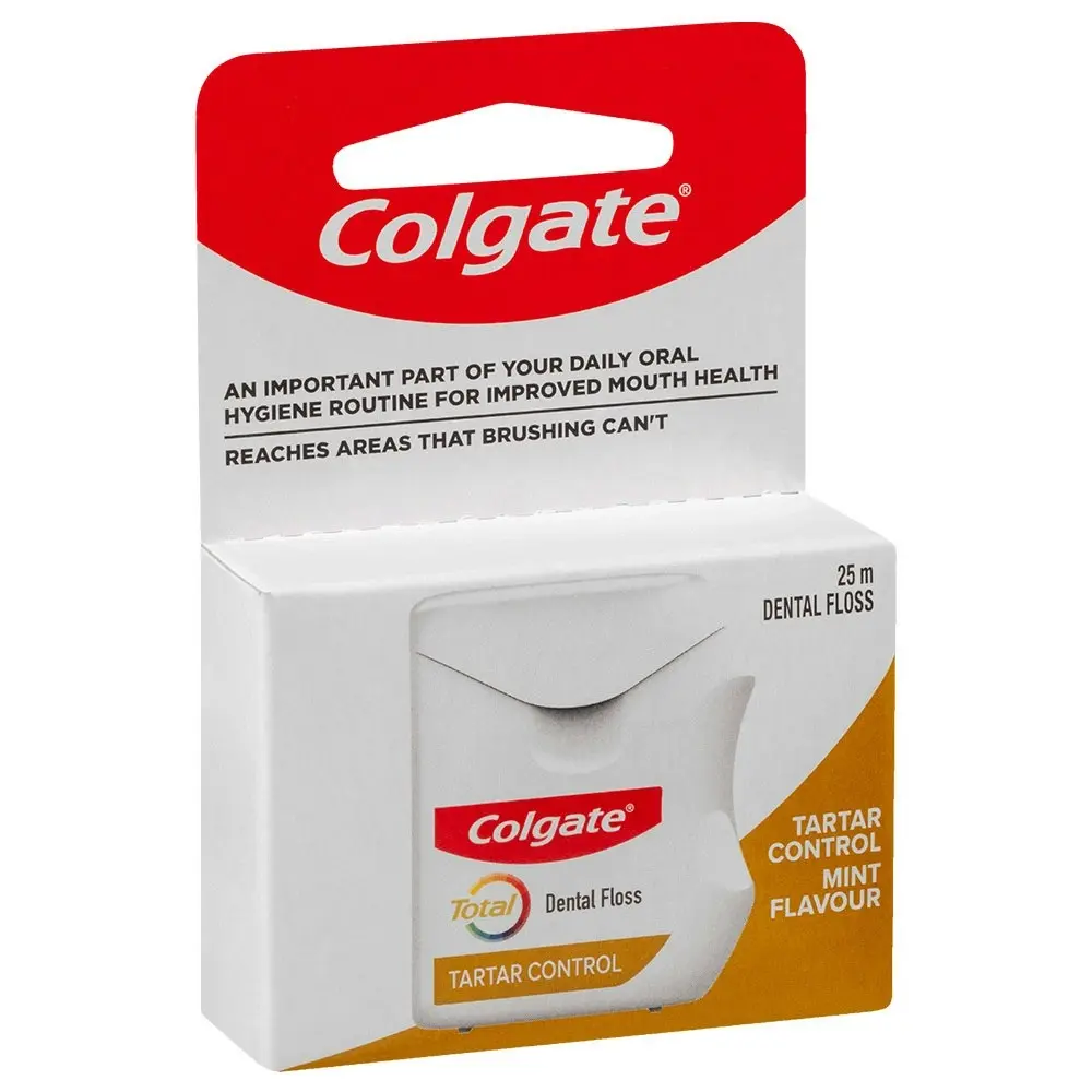 3x 25m Colgate Total Tartar Control Dental Floss/Flossers Teeth/Oral Care Mint