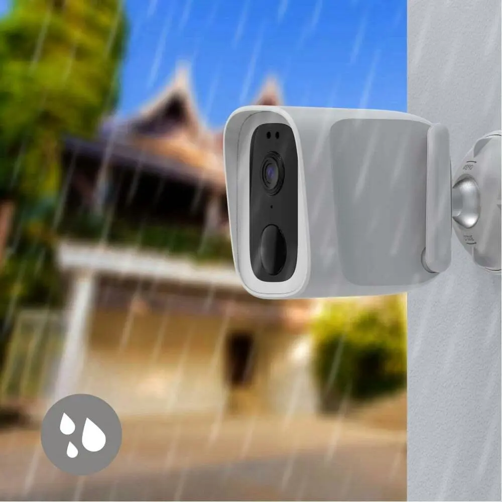 2pc Laser Smarthome Full HD 1080p WiFi/Wireless Security Camera CCTV IP65 White