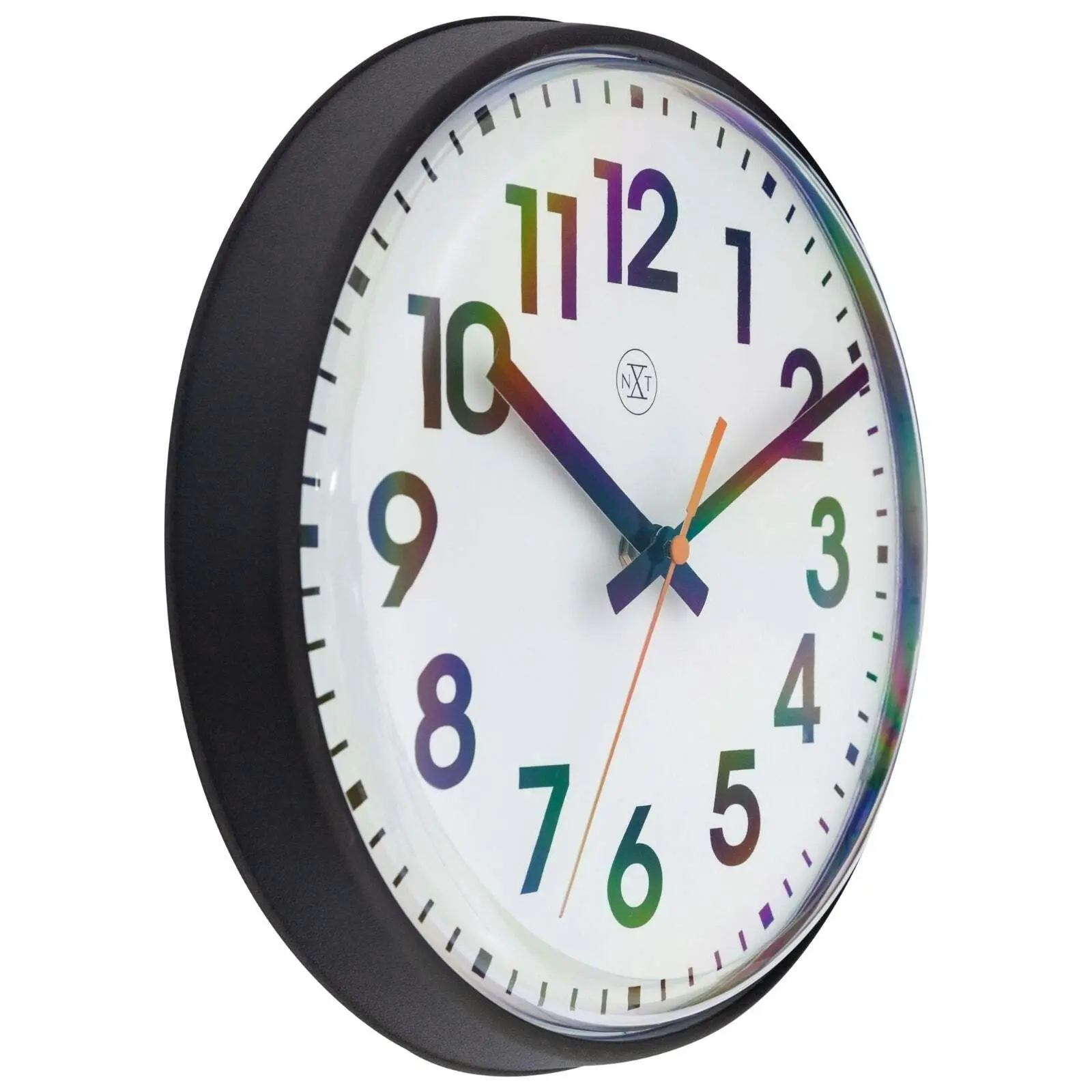 NeXtime Peter Hanging Round Wall Clock Analogue Home/Office Decor 26cm Black